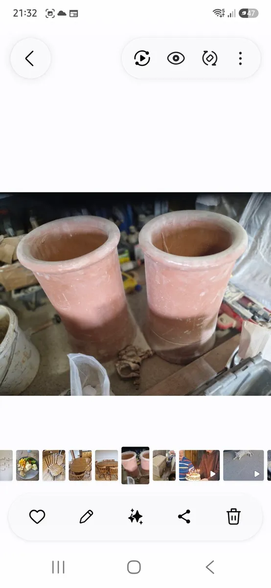 2 chimney pots