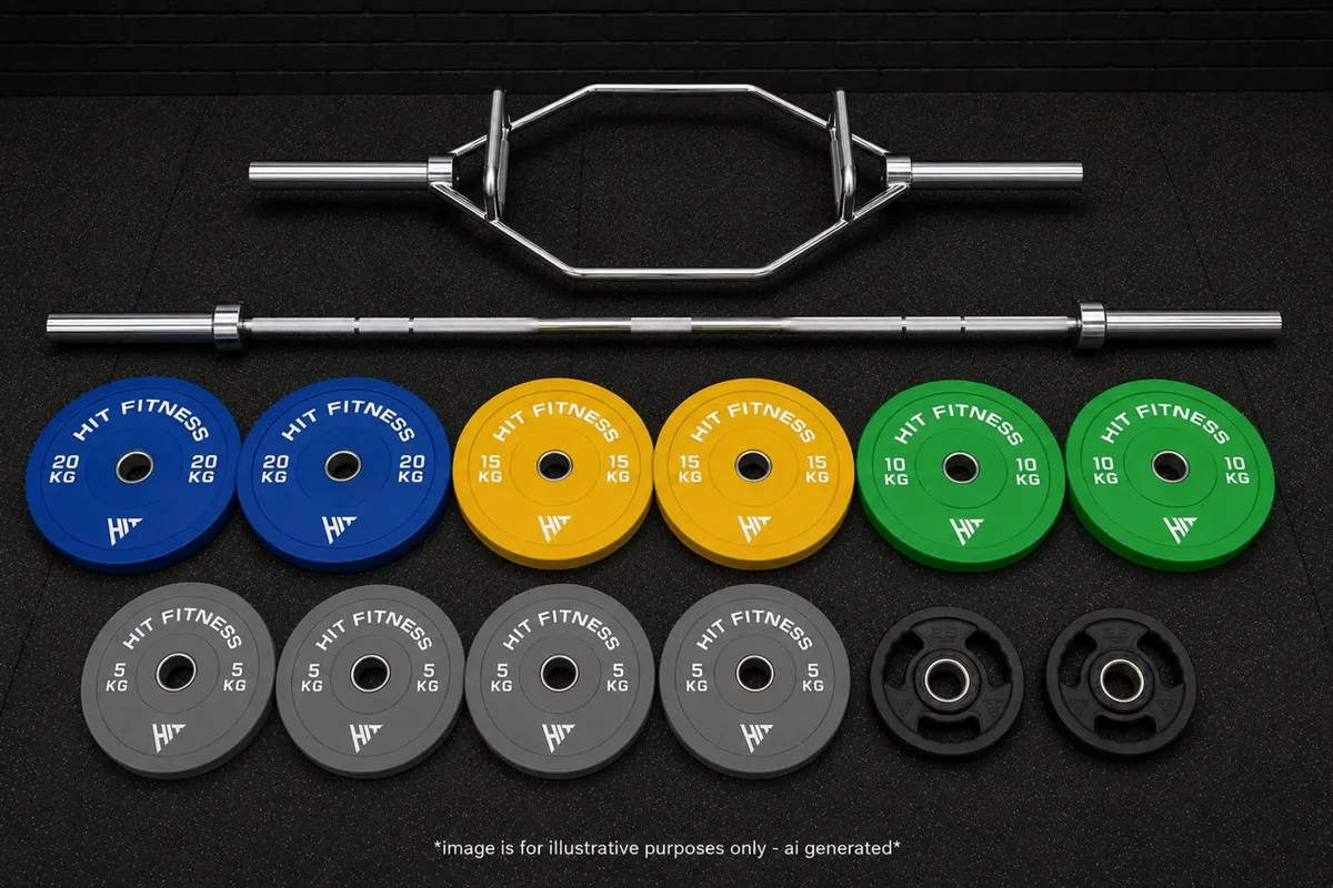 Gym Equipment - Squat Rack + Weights + Barbells - Image 1