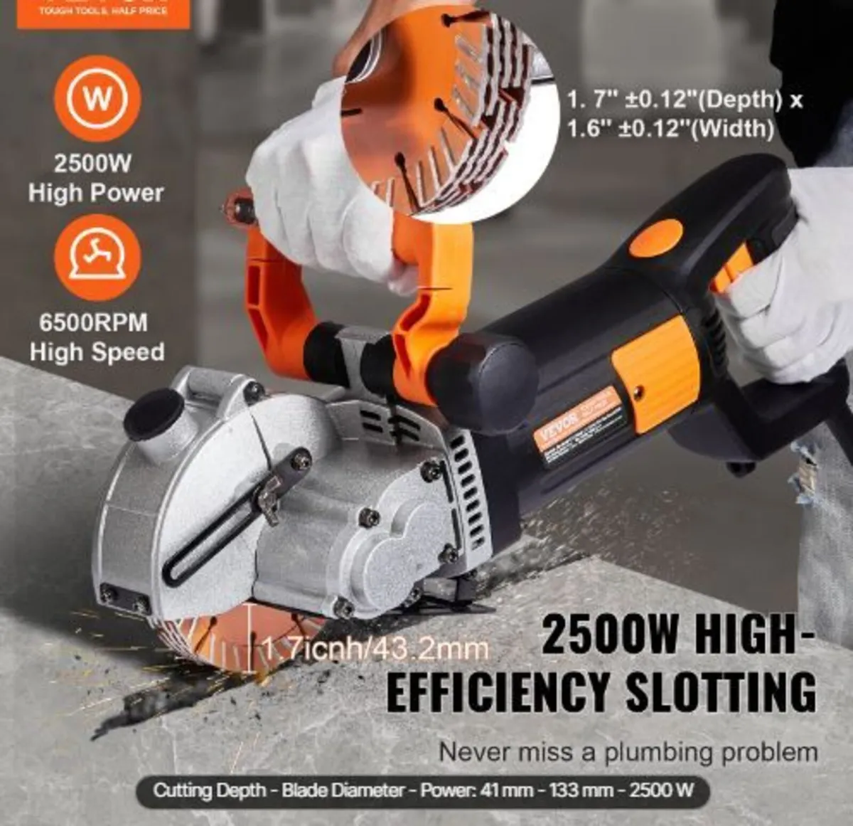 Electric Wall Chaser, Wall Groove Cutting Machine - Image 3