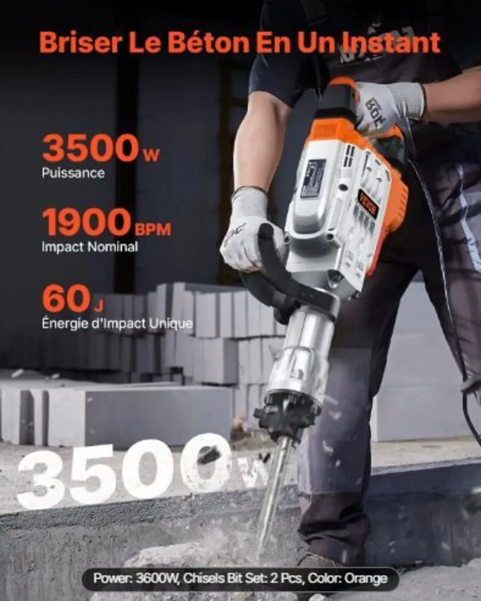 Demolition Jack Hammer, 3500W - Image 3