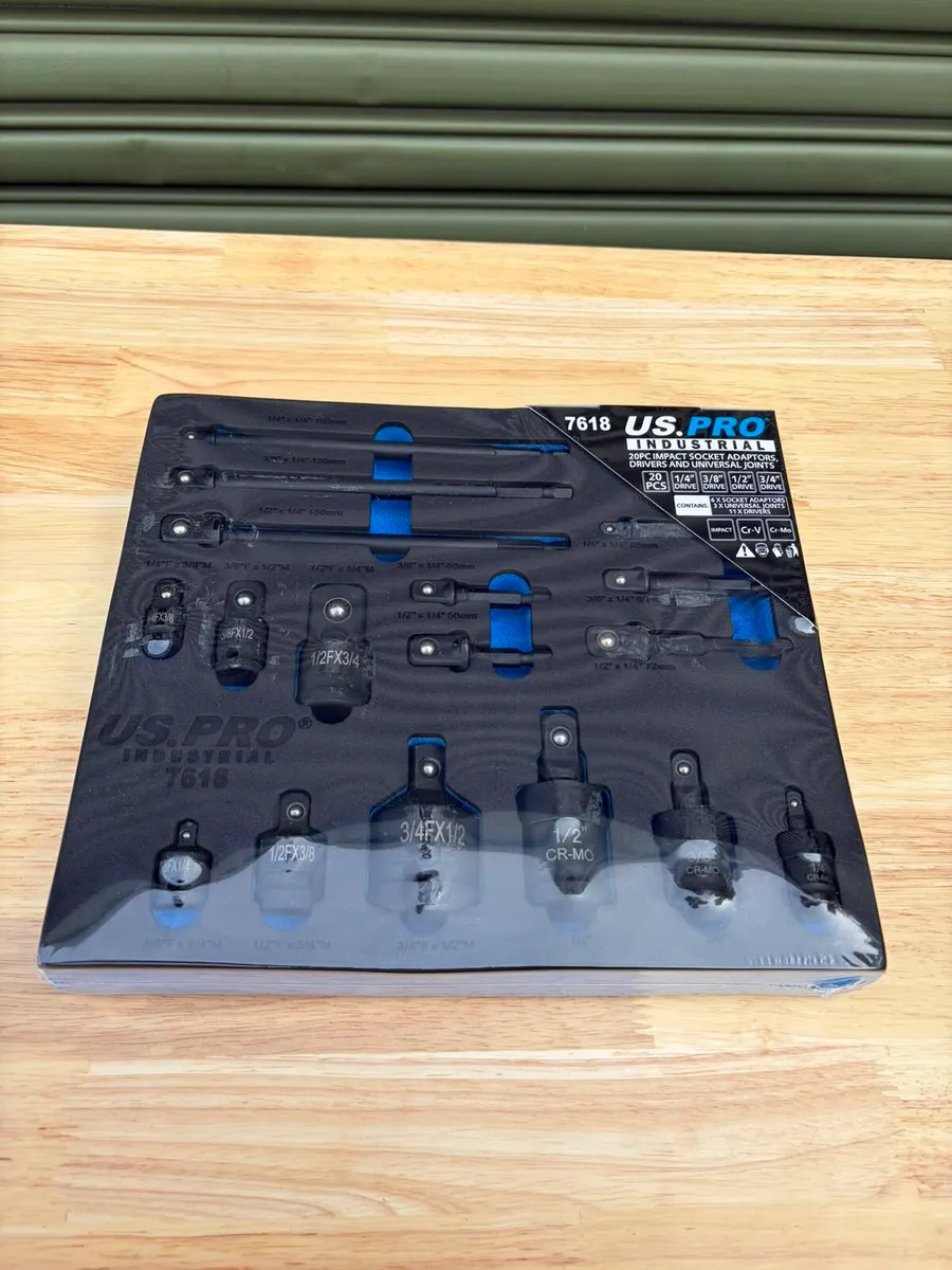 US PRO Industrial 20PC Impact Socket Adaptor Set - Image 1