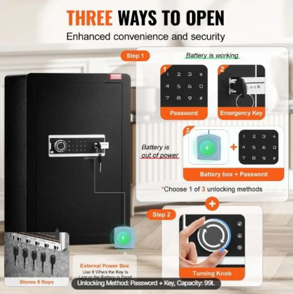 Single Door 3.5 cu.ft Safe Box - Image 1