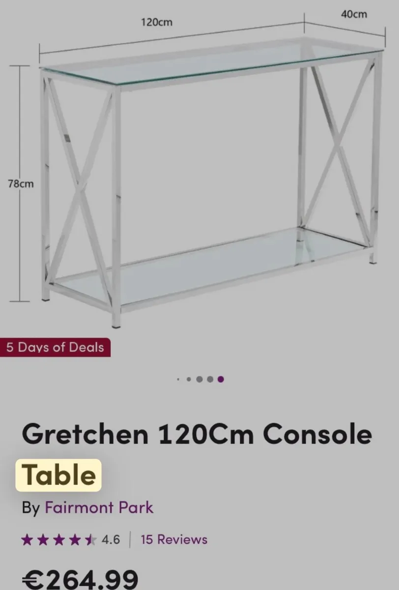 Gretchen 120Cm Console Table By Fairmont Park - Image 2