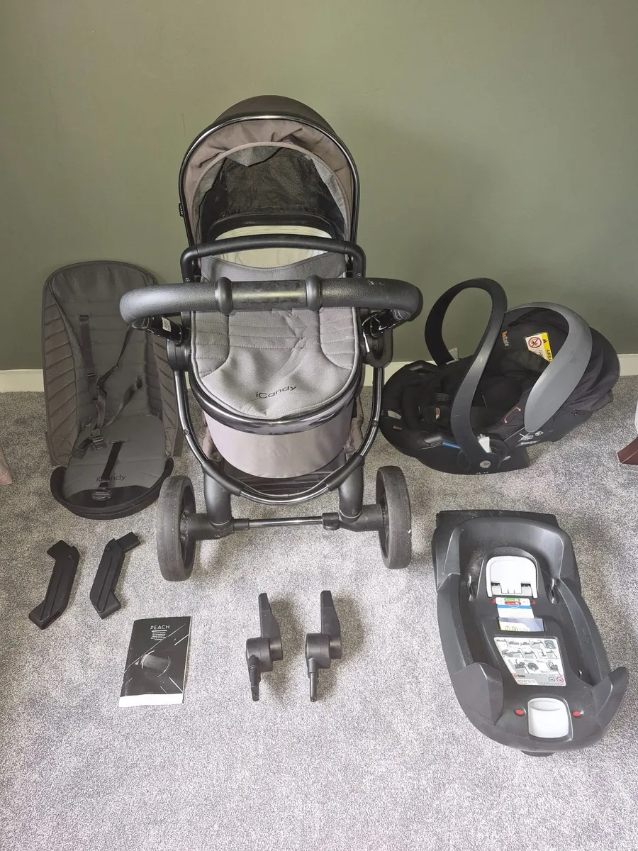 Pram  i candy peach 3 in 1 trave system - Image 2