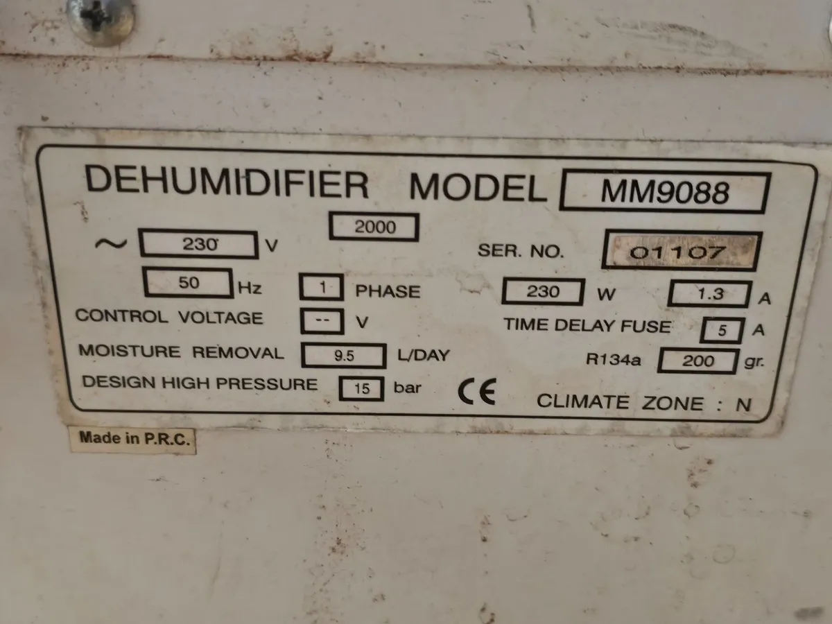 Dehumidifier needs repair probably needs regassing - Image 1