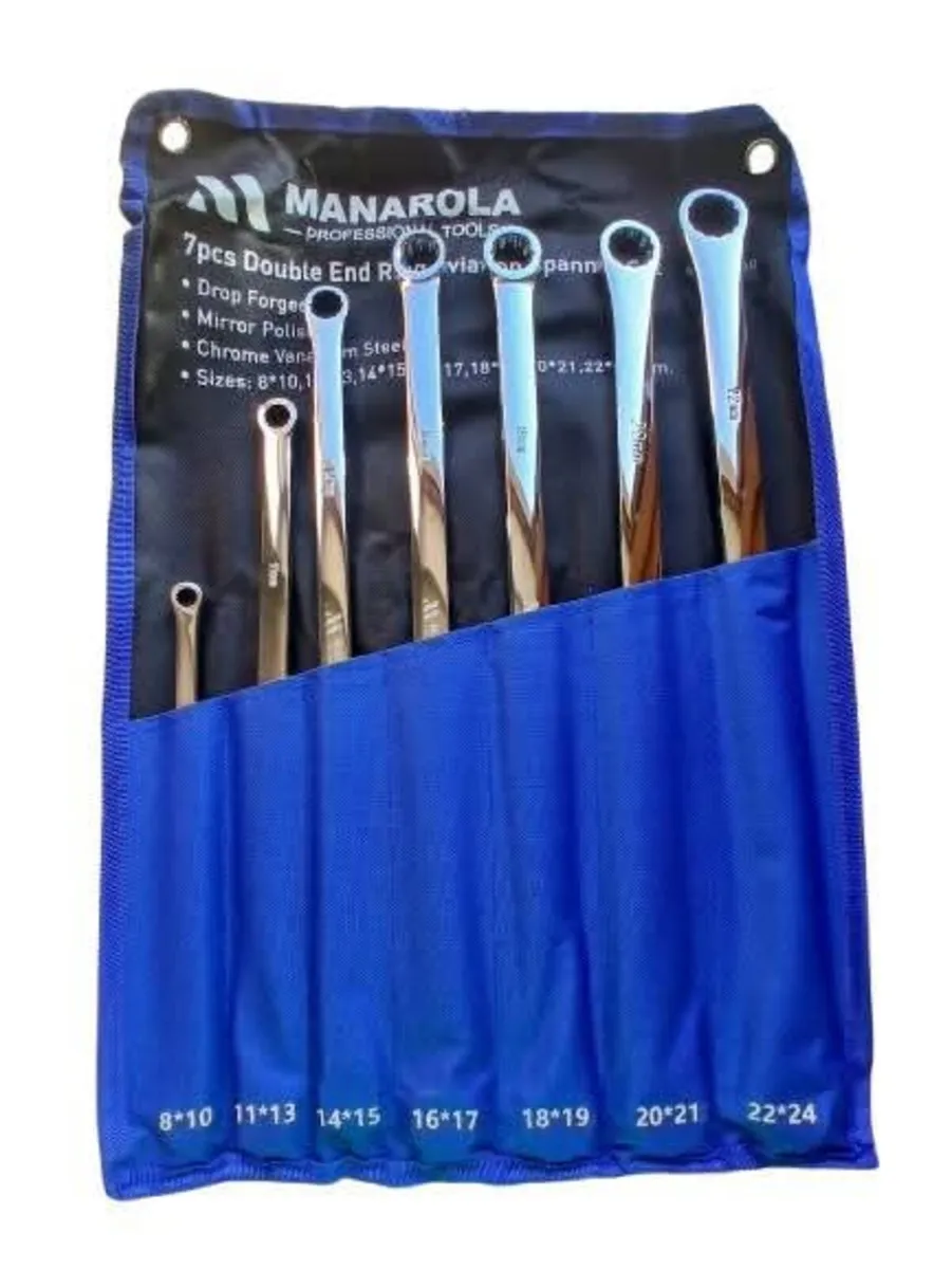 Manarola 7pc Double End Ring Aviation Spanner Set - Image 1