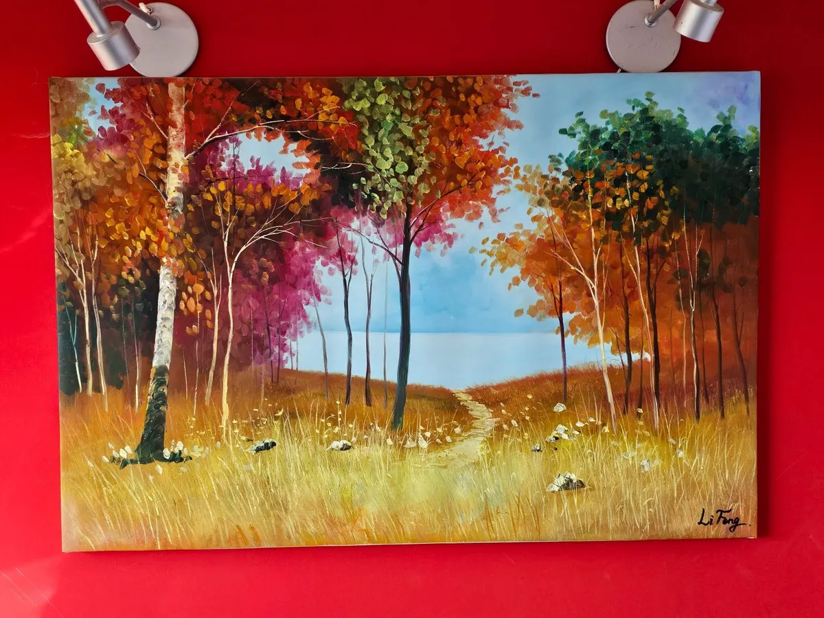Painting Lake Sea Woods Forest scene Li Fang - Image 1