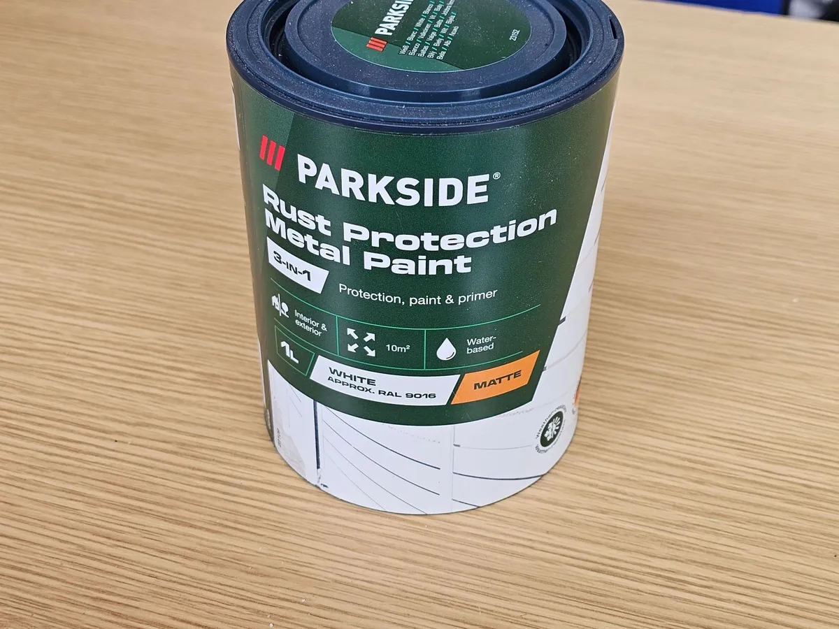 1L White matt Protection Metal Paint Matt 9016 RAL - Image 1