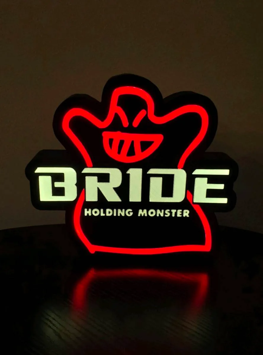 Bride JDM Drifting Car Seat Logo Light - Image 1