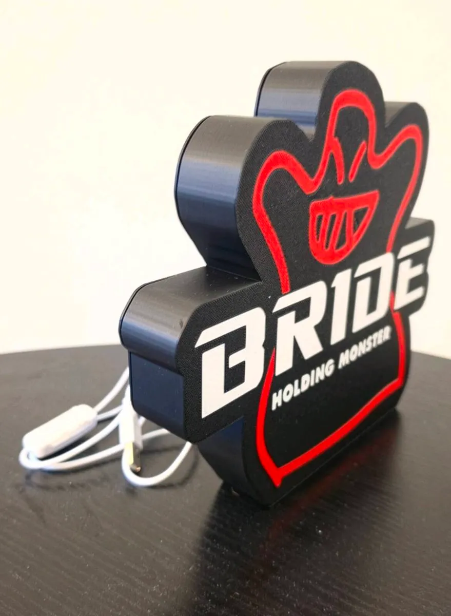 Bride JDM Drifting Car Seat Logo Light - Image 3