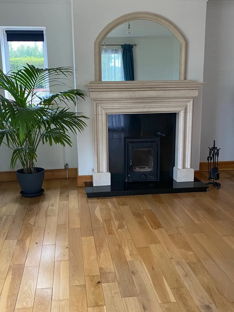Natural Marble Fireplace, Mirror & Henley Apollo 7 - Image 1
