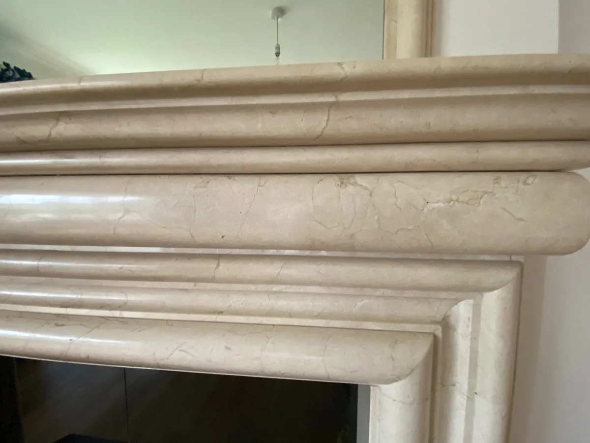 Natural Marble Fireplace, Mirror & Henley Apollo 7 - Image 4