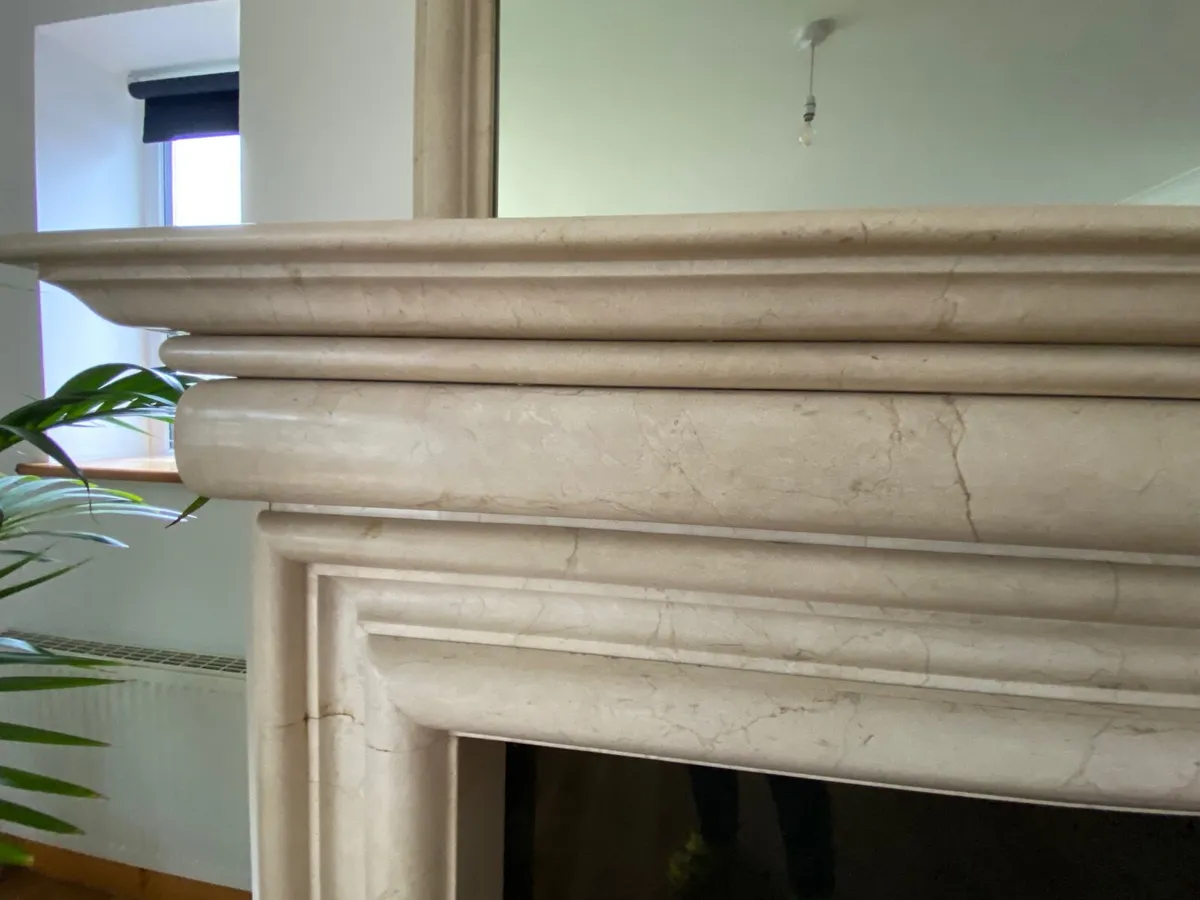 Natural Marble Fireplace, Mirror & Hearth €800 - Image 4