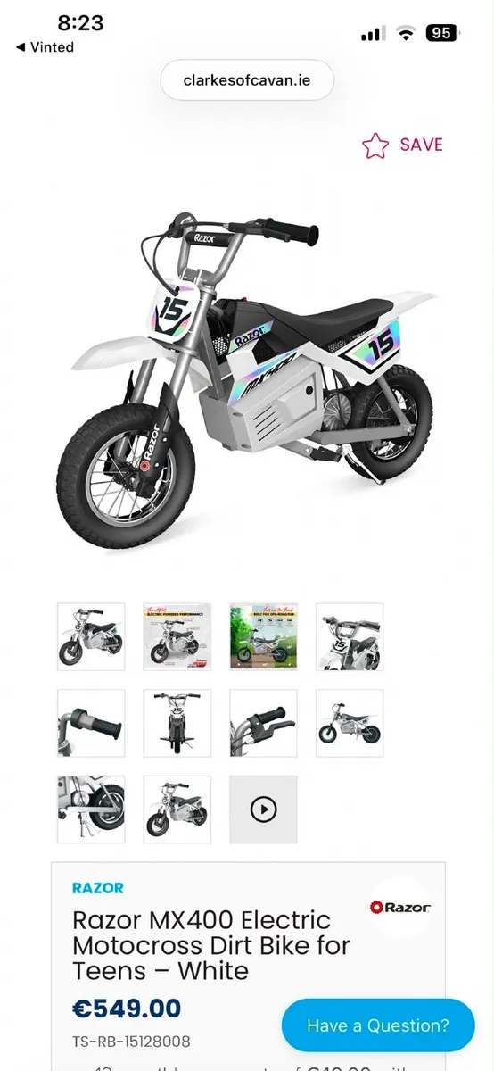 Razor MX400 Electric Motocross Dirt Bike for Teens - Image 2