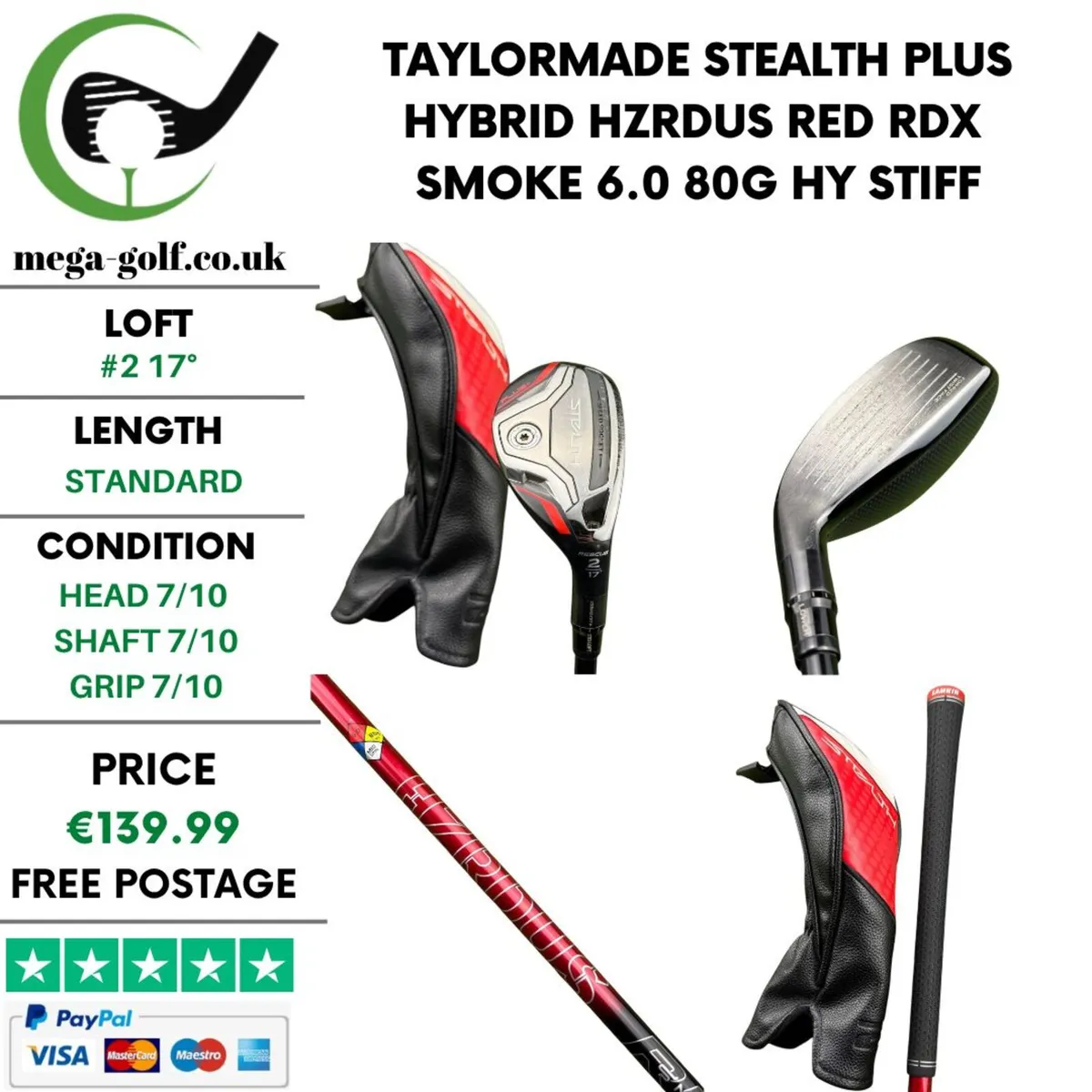Taylormade Stealth Plus Hybrid / #2 17° / Stiff - Image 1