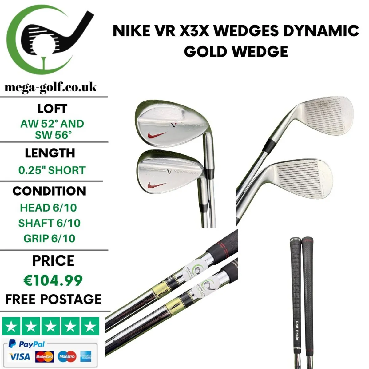 Nike VR X3X Wedges Aw 52° & Sw 56° / Wedge - Image 1
