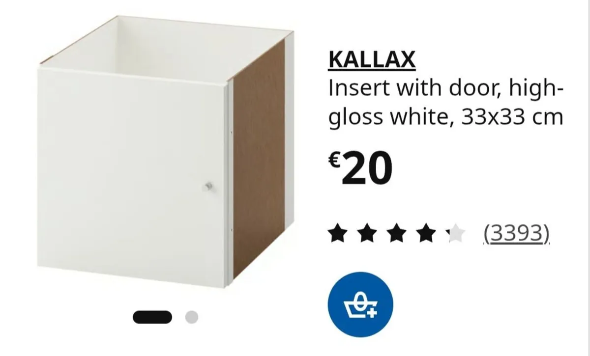 Ikea kallax white gloss unit - Image 2