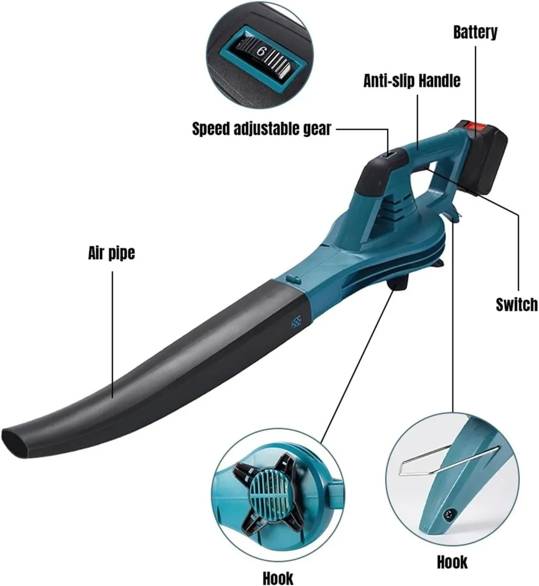 Cordless Electric Air Blower – Leaf, Snow & Debris - Image 4