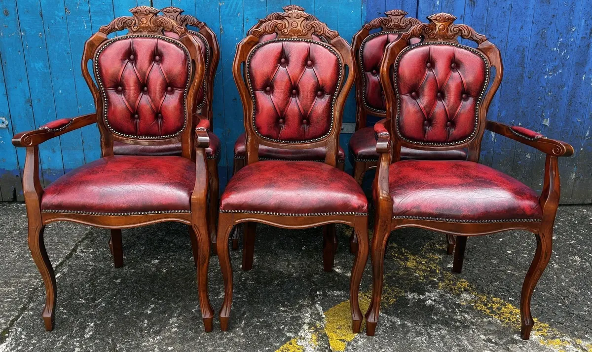 Chesterfield Style Chairs £450 for 6 - Image 1