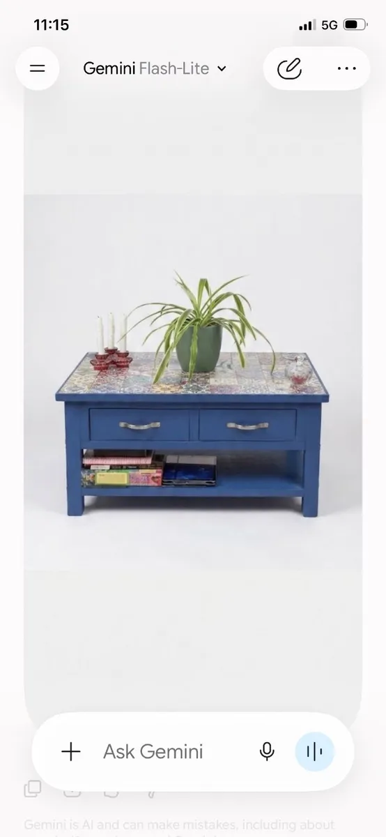 Stylish blue coffee table