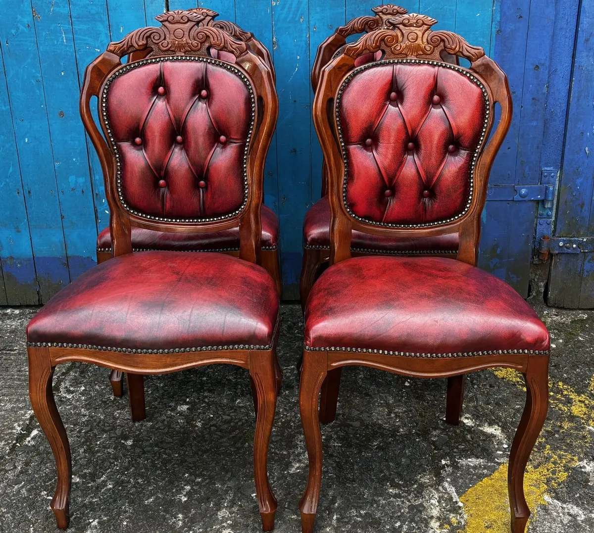 Chesterfield Style Chairs £450 for 6 - Image 4