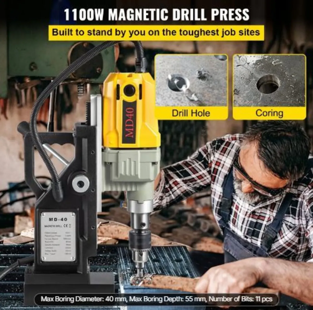 Magnetic Drill, 1100W 4 cm Boring Diameter - Image 4