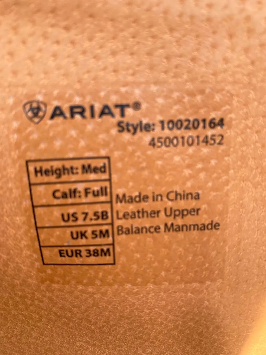 Ariat Tall Leather Riding Boots UK 5 - Image 3
