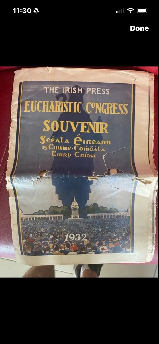 1932 Irish Press Eucharistic Congress souvenir - Image 1