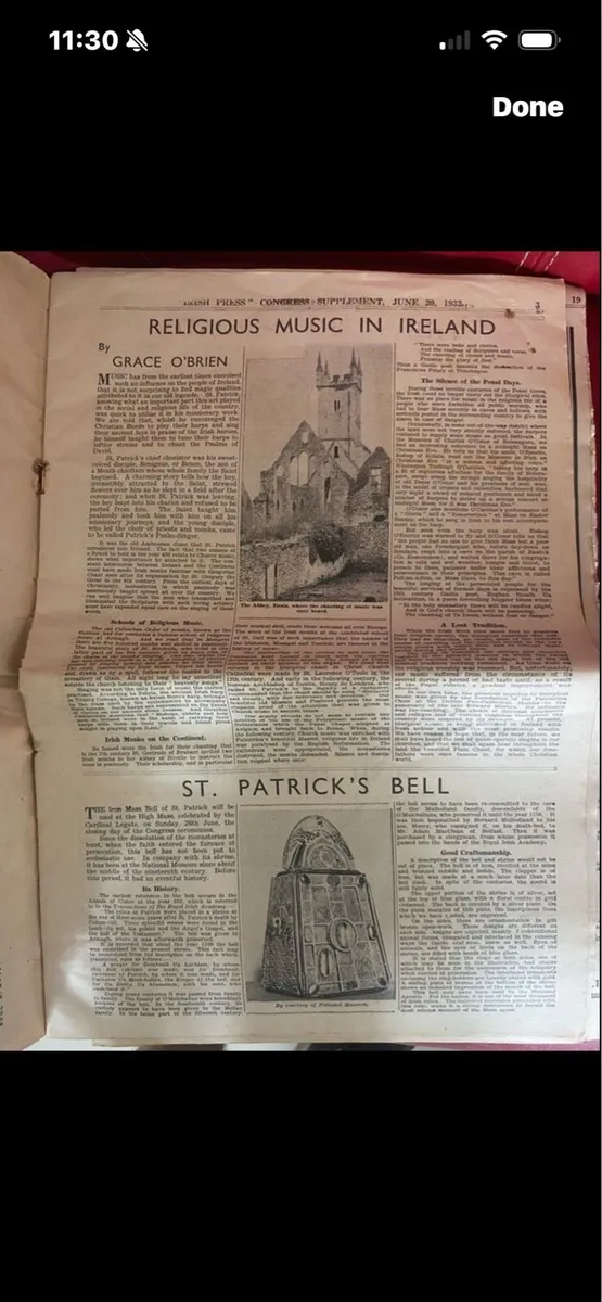 1932 Irish Press Eucharistic Congress souvenir - Image 3