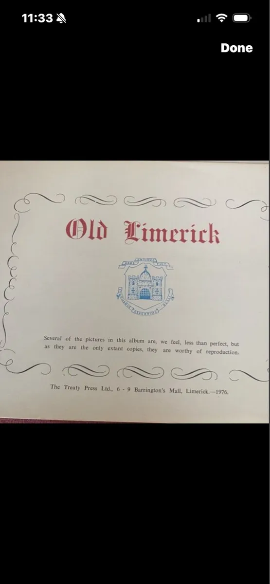 Vintage  Old Limerick Book - Image 3
