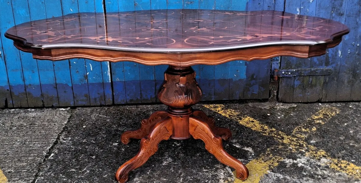 Italian Style Marquetry Table - Image 1