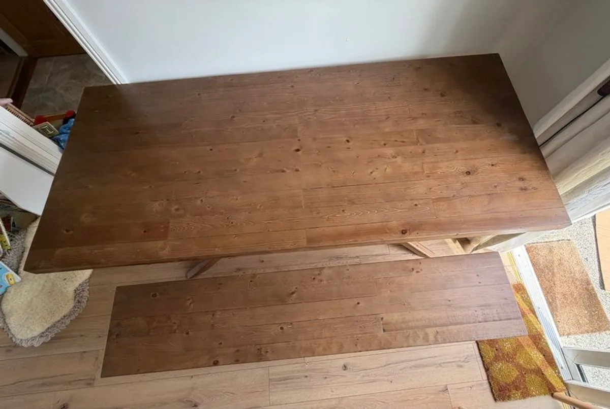Dining Table and Bench - Image 2