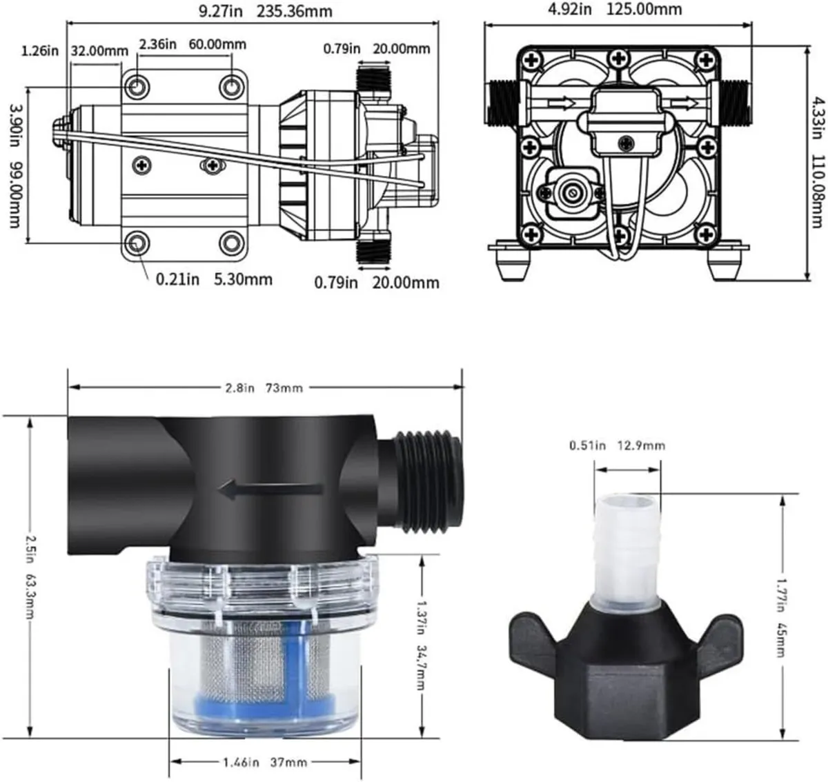 220V Electric Diaphragm Pump for Irrigation - Image 4