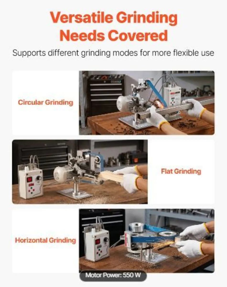 Belt Grinder Sander with VFD, 762mm x 25.4mm - Image 3