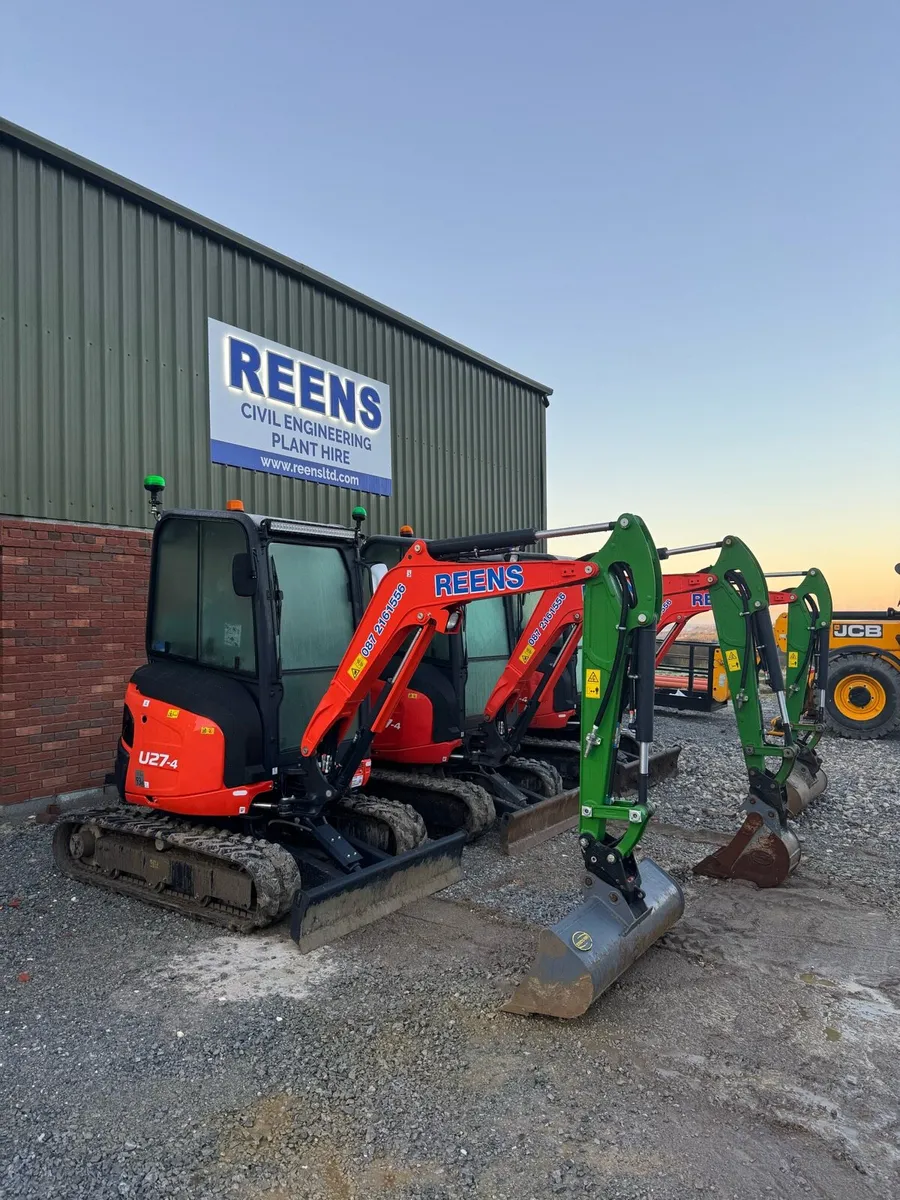 Mini and medium Excavator hire - Image 1