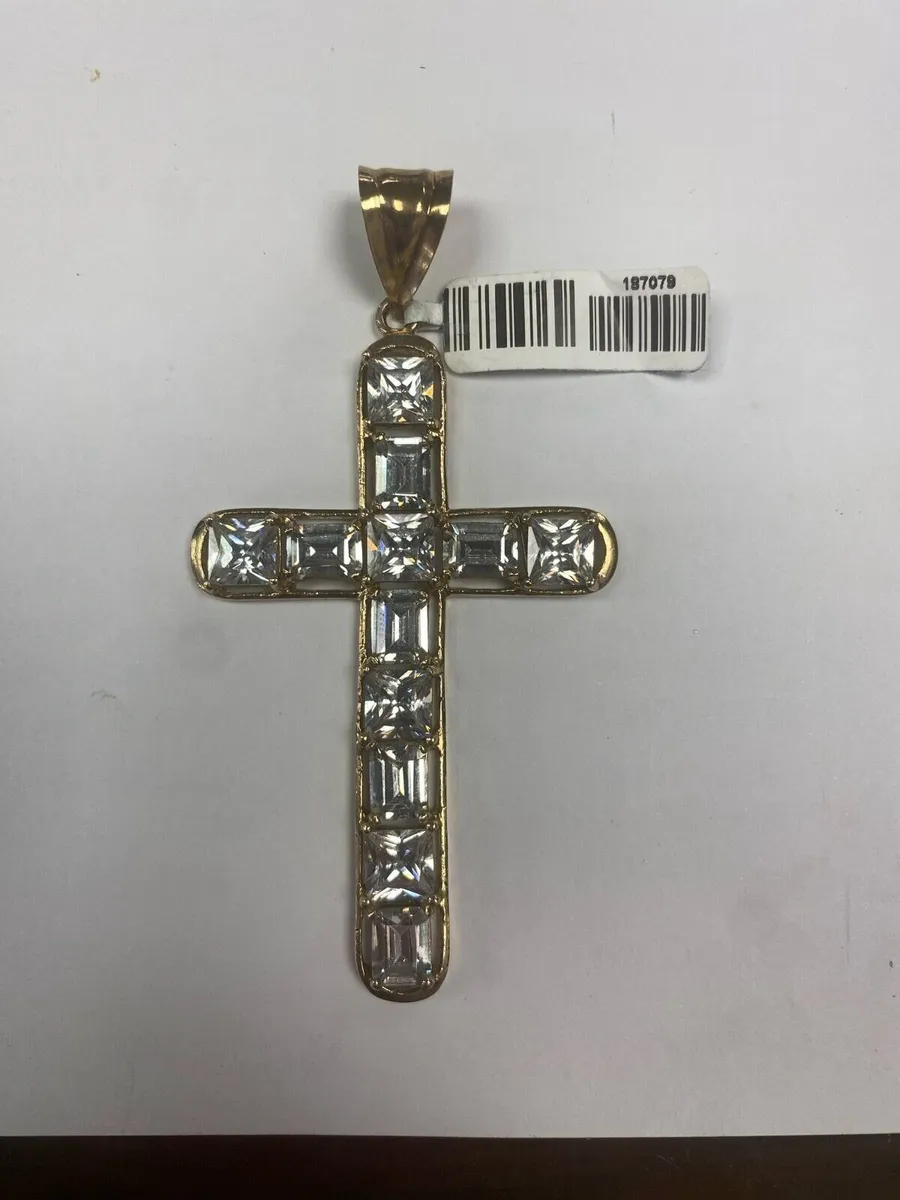 9CT CZ cross - Image 1