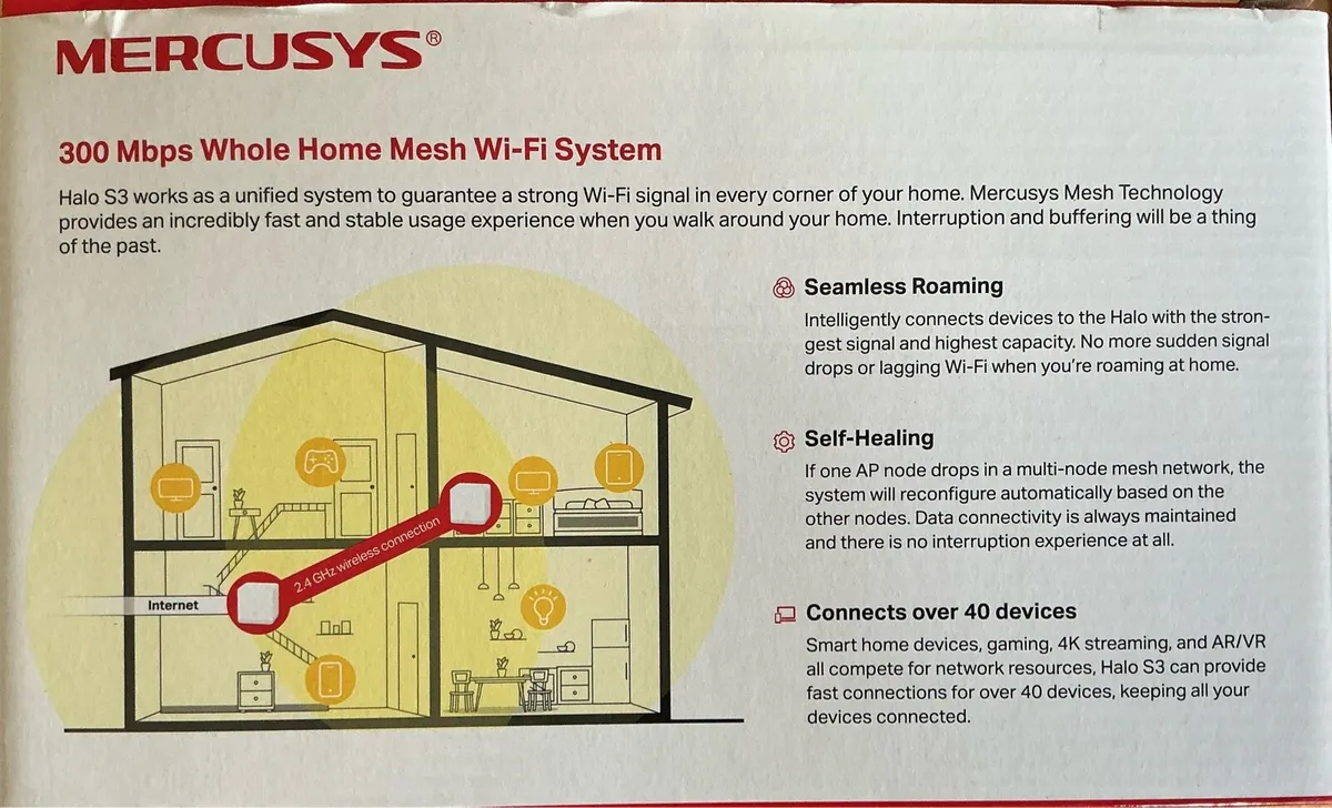 Mercusys 300 mbs Whole Home Mesh Wi-Fi System - Image 3