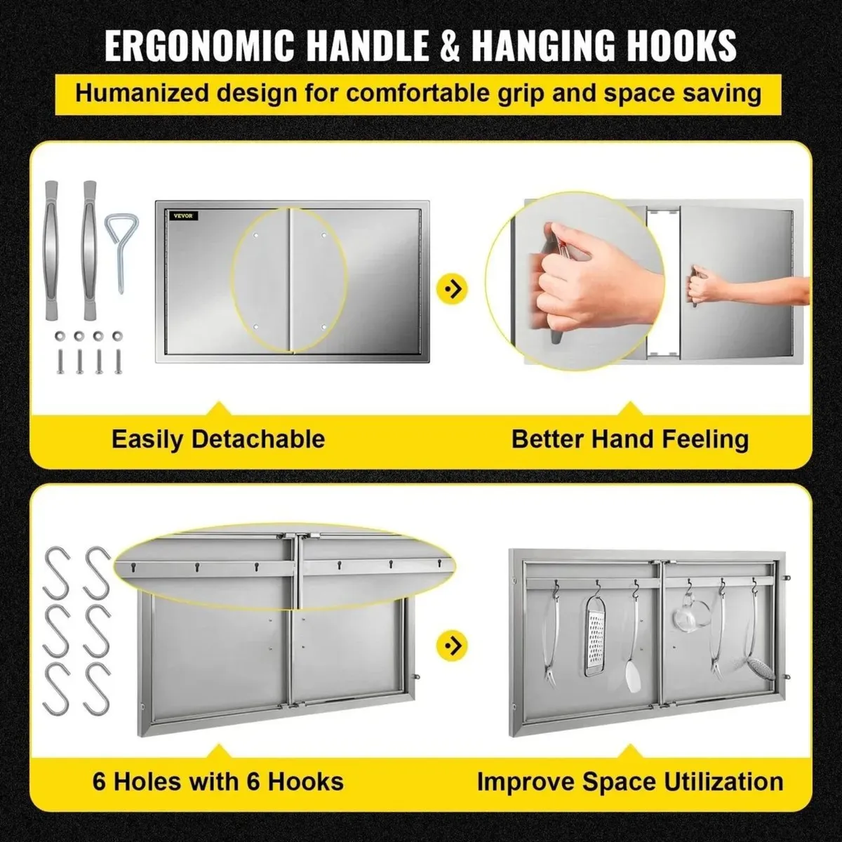 BBQ Access Door 99x66cm Grill Cabinet Door - Image 3