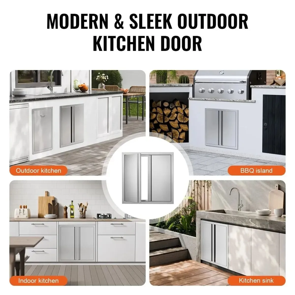 BBQ Access Door 610x610mm Double Outdoor Door - Image 4