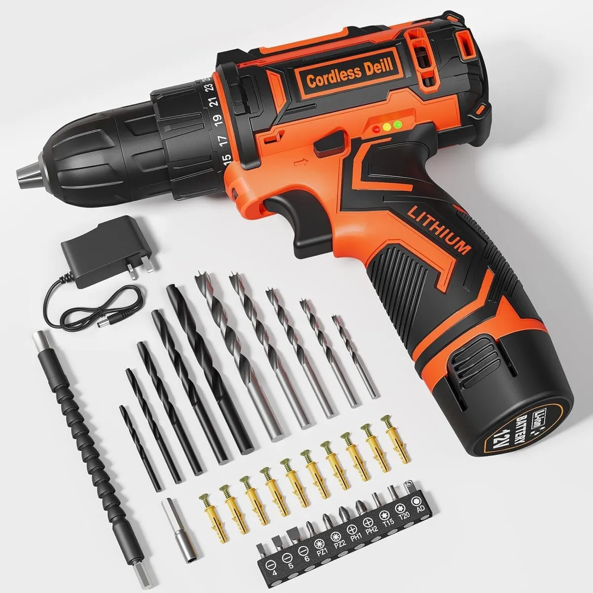 20V Cordless Drill Set – Electric DIY Tool Kit - Image 1
