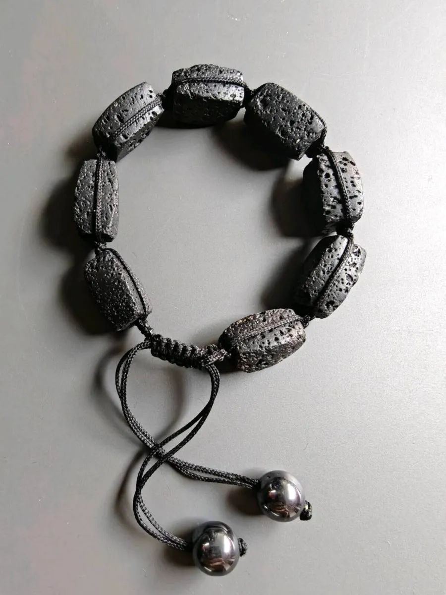 Natural Volcanic Lava Rock Bracelet - Image 1