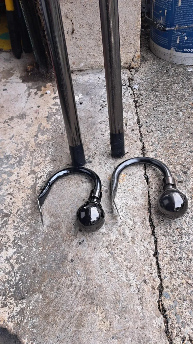 Curtain pole and tie backs for sale - Image 1