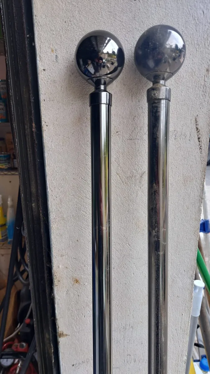 Curtain pole and tie backs for sale - Image 2