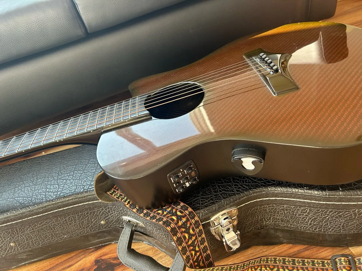 Emerald carbon fibre semi-acoustic guitar - Image 2