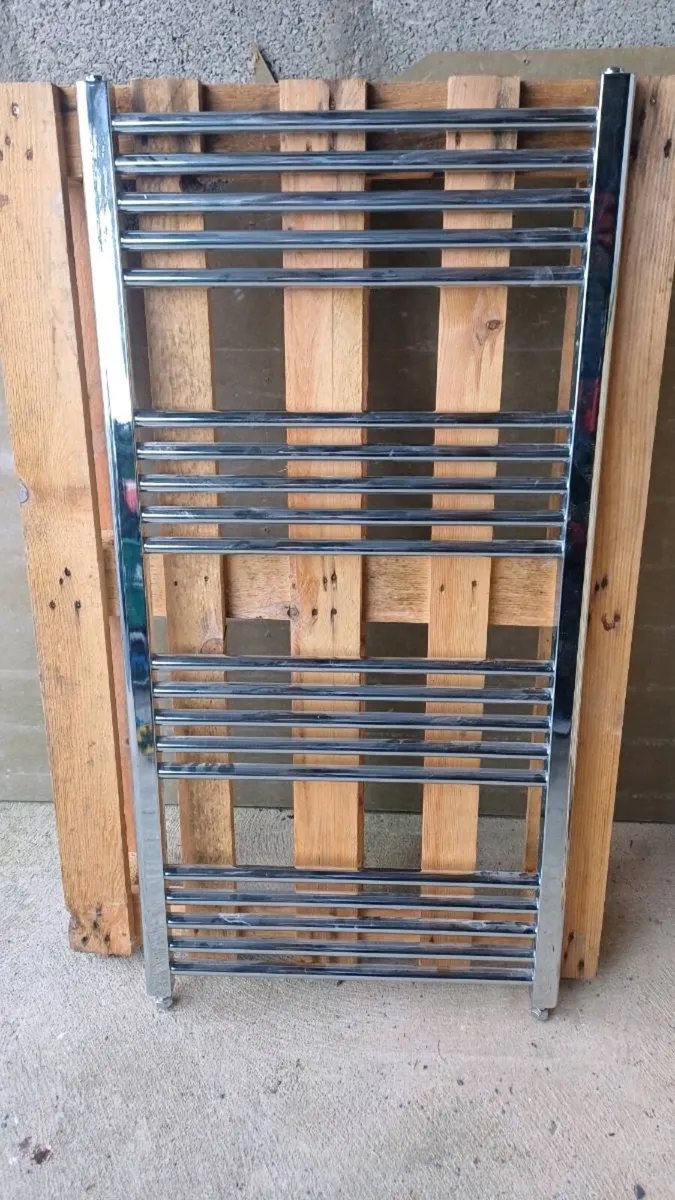 Chrome Heated Towel Rail & Shower Tray - Image 1