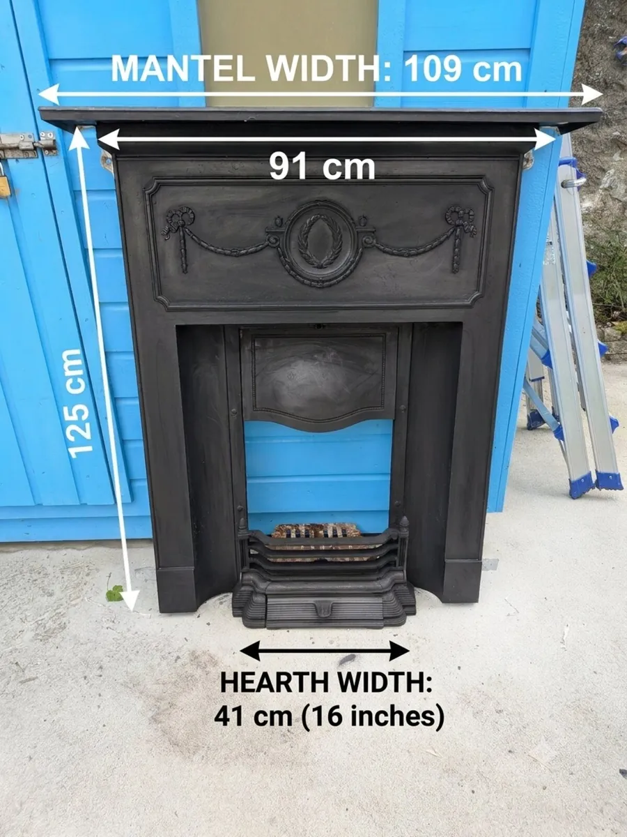 Original Victorian Cast Iron Fireplace - Image 2