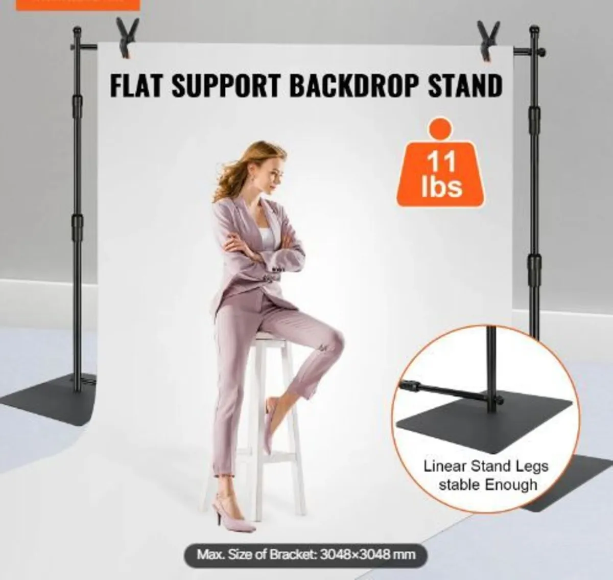 304.8 x 304.8 cm Pipe and Drape Kit - Image 3