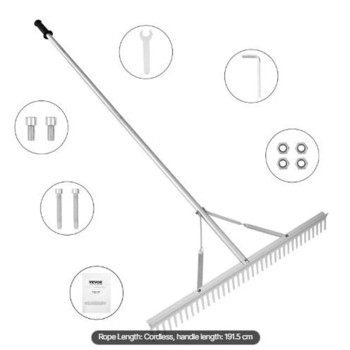 Landscape Rake, 915mm Head Aluminum - Image 4