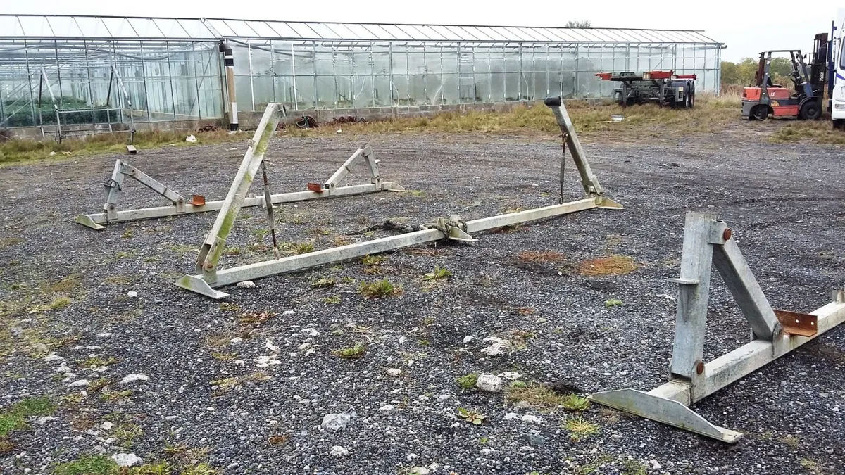 Large galvanised boat cradle / supports - Image 1