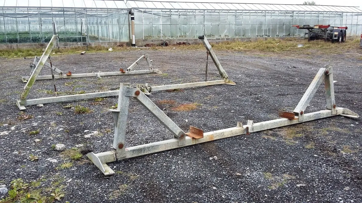 Large galvanised boat cradle / supports - Image 2